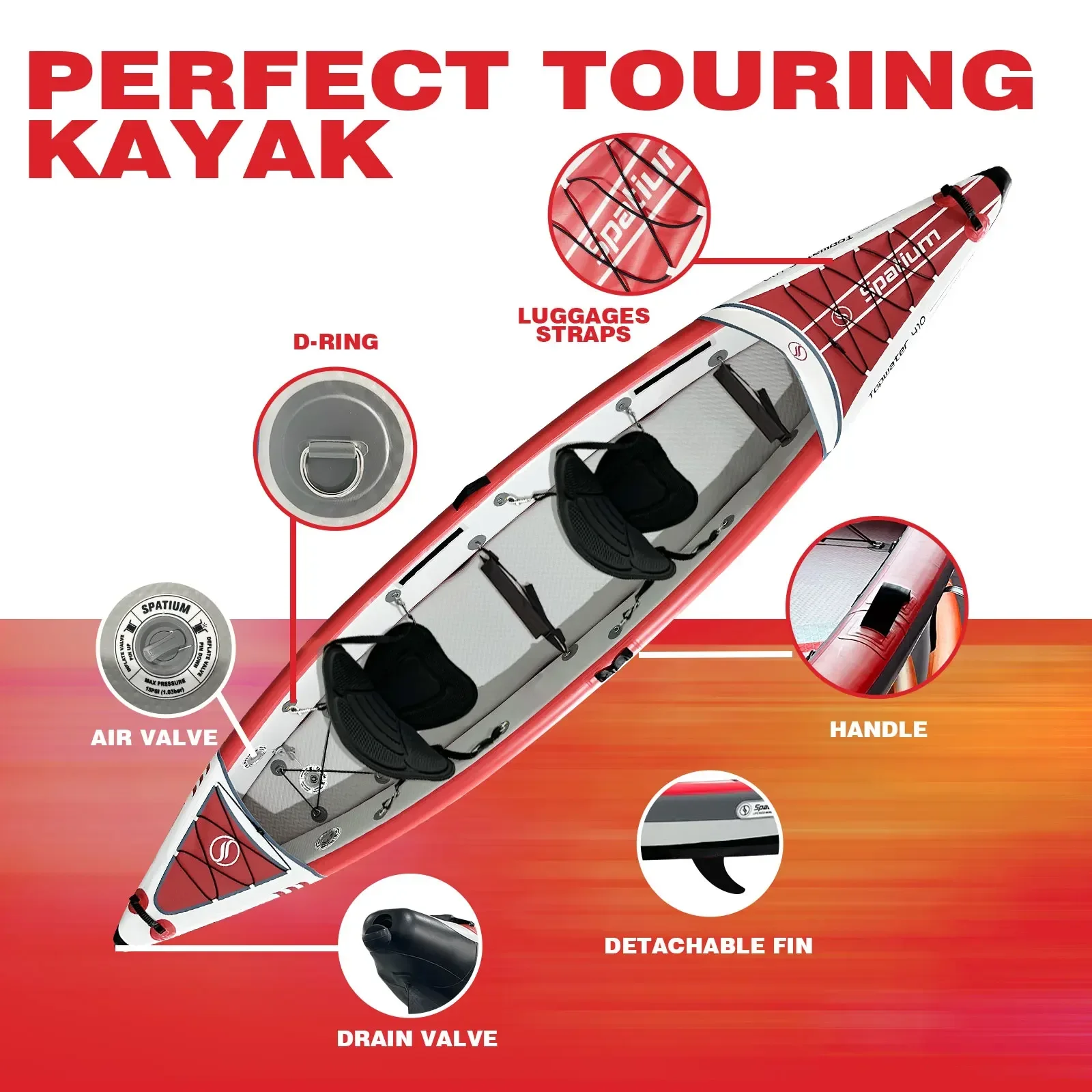 Spatium – dmuchany kajak z PVC – Fishing Kayak Inflatable recenzja i cena