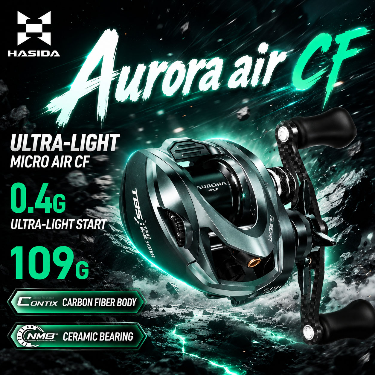 HASIDA Aurora AirCF Carbon BFS – Daiwa Reel Bg recenzja i cena